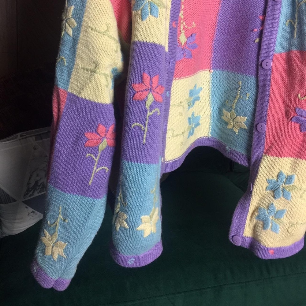 Coquette grannycore pastel cardigan - Picture 4 of 5